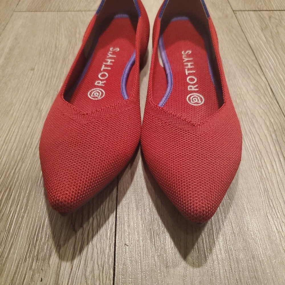 Rothy's Red Pointed Flats Size 8 - image 2